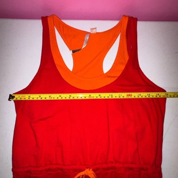 LC Lauren Conrad Red and Orange Midi Dress - Picture 2 of 9